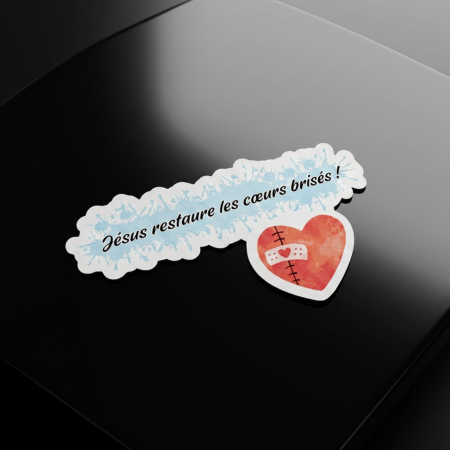 sticker Jésus restaure les coeurs brisés